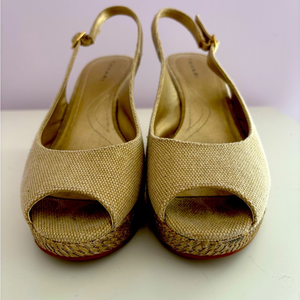 Tahari sling back wedge